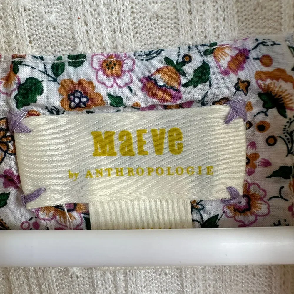 Anthropologie Maeve Rafaela Faux Wrap Deep V-Neck Long Sleeve X-SMALL - Picture 8 of 13